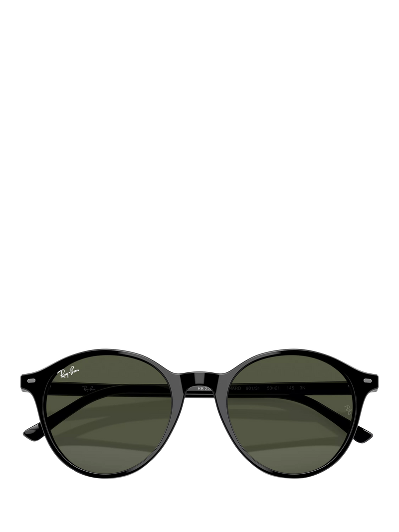 Ray-Ban round sunglasses black frame green lenses - British product