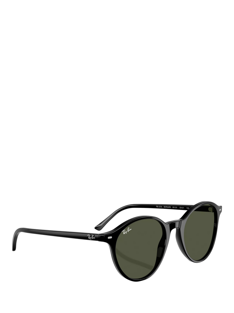 Ray-Ban round sunglasses black frame green lenses - British product
