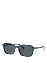 John Lewis Ray-Ban RB2231 Rectangular Sunglasses Transparent Fantasy Blue/Blue- Buy online at McGrocer