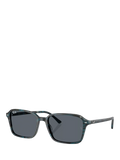 Ray-Ban RB2231 rectangular sunglasses blue frame glass lens, imported from the UK