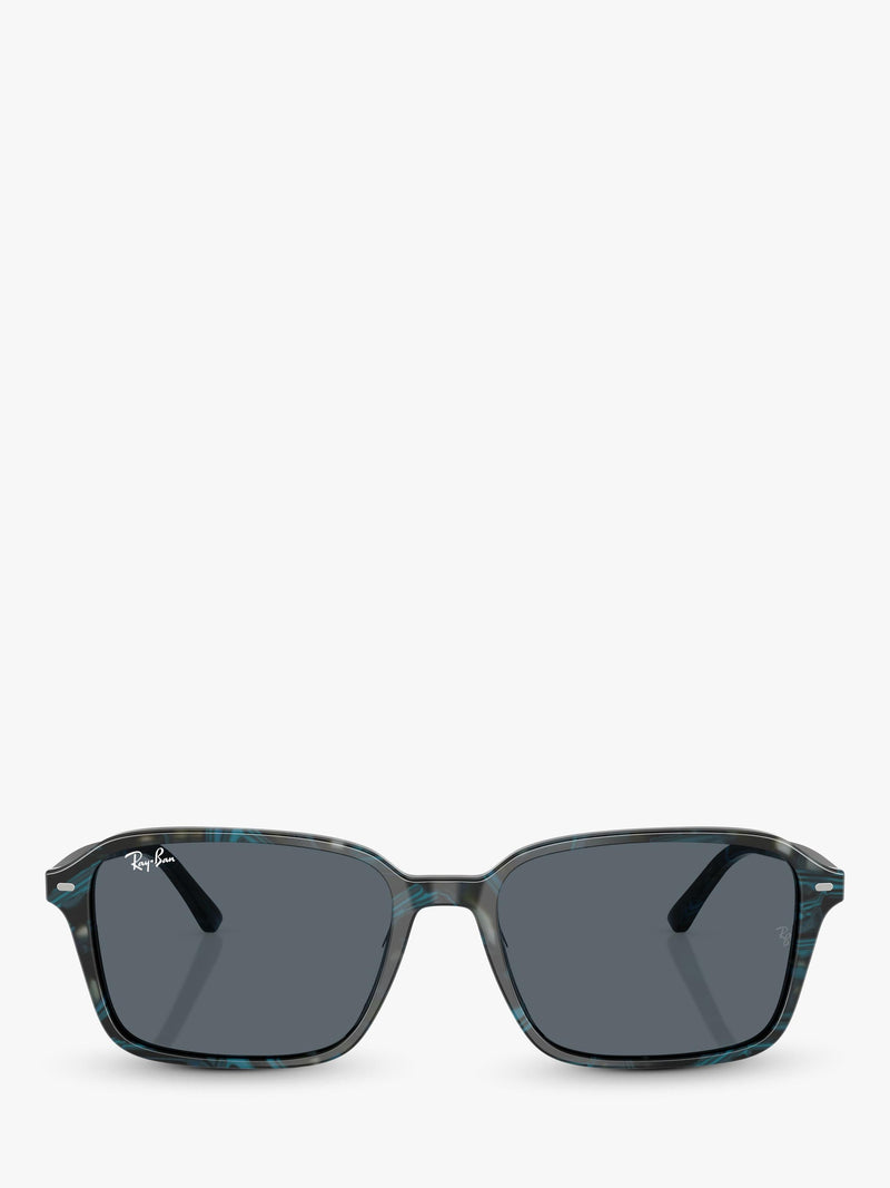 Ray-Ban RB2231 rectangular sunglasses blue frame glass lens, imported from the UK