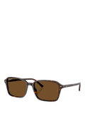 Ray-Ban RB2231 polarised rectangular sunglasses Havana Brown, UK version
