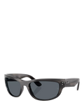 Ray-Ban RB2289 Rectangular Sunglasses, Black/Grey
