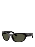 Ray-Ban RB2289 rectangular sunglasses black frame, UK version
