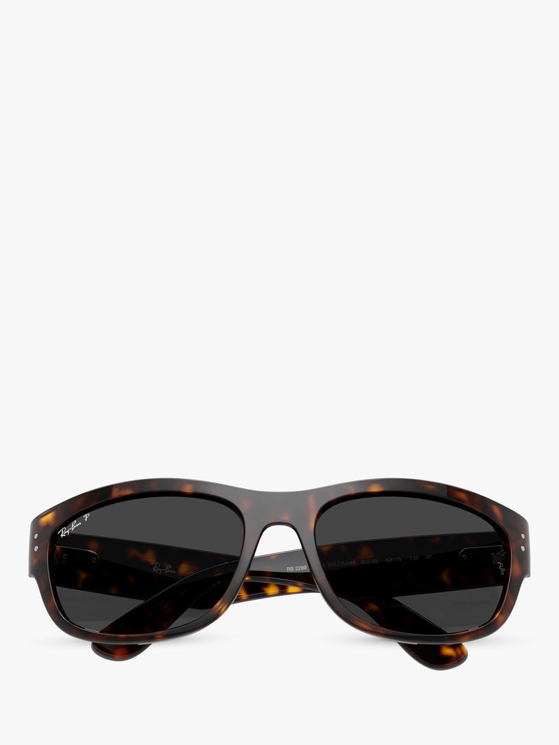 Ray-Ban RB2289 polarised rectangular sunglasses Havana Grey - British product