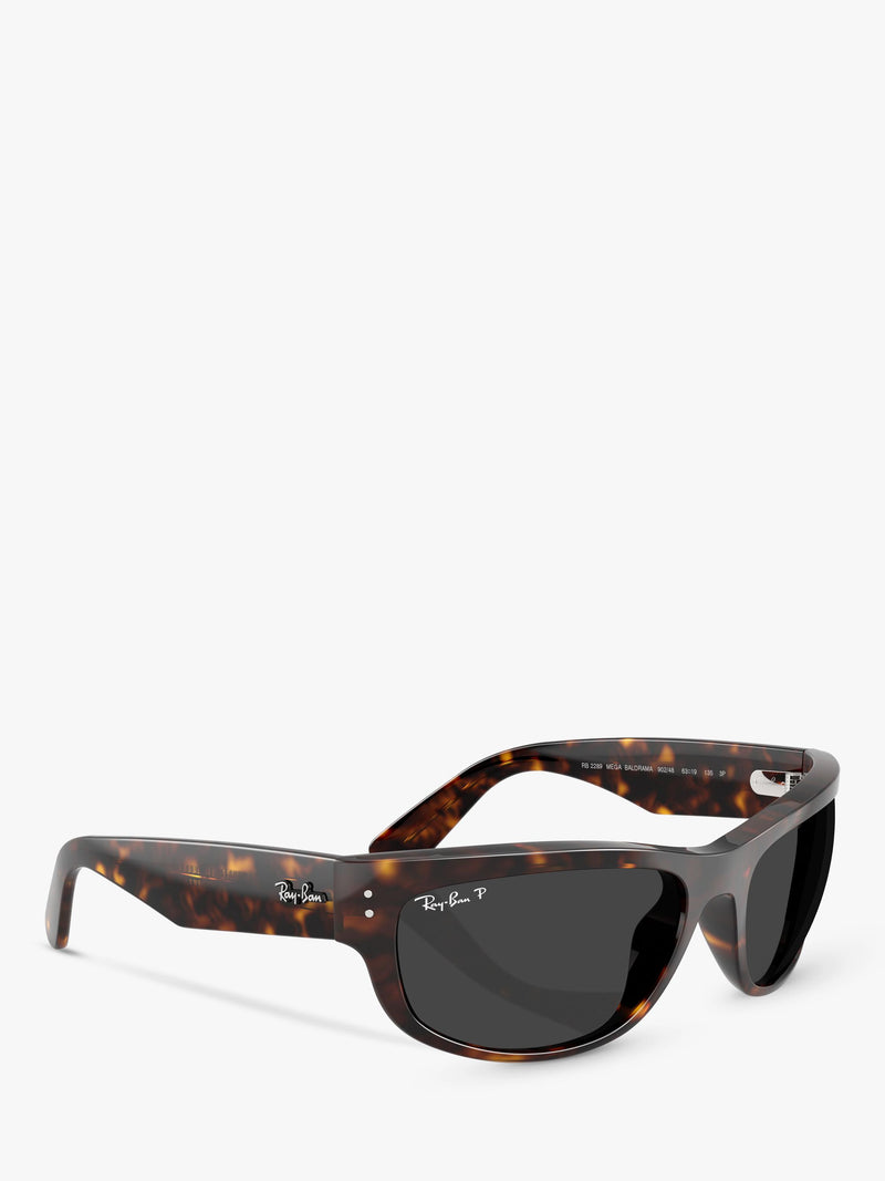 Ray-Ban RB2289 polarised rectangular sunglasses Havana Grey - British product