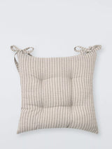 John Lewis John Lewis Stripe Seat Pad Natural 41 x 41cm- Buy online at McGrocer