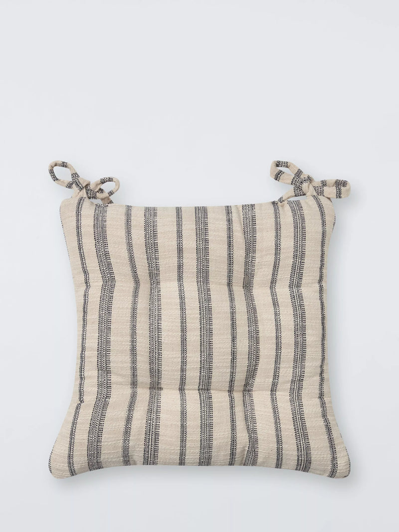 John Lewis pinstripe seat pad natural 40x40cm - British product