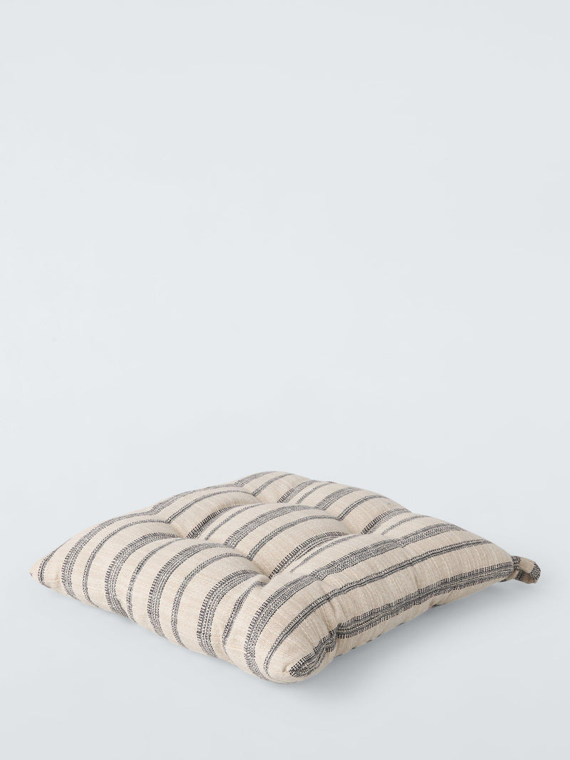 John Lewis pinstripe seat pad natural 40x40cm - British product