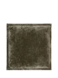 nkuku Pilani Square cushion cover in moss green (British brand)