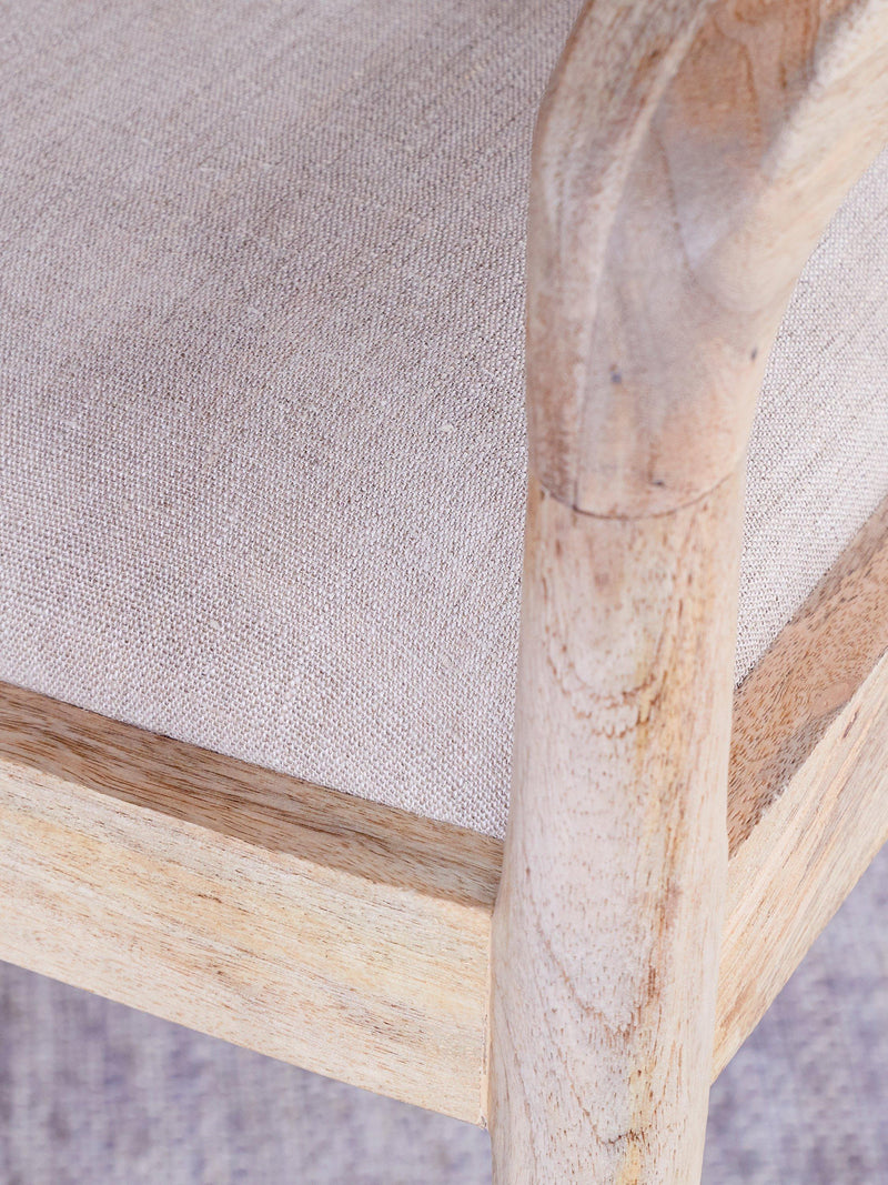 nkuku Anbu dining chair natural solid mango wood - British product