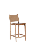 nkuku Nayan counter chair in tan buffalo leather, imported from the UK