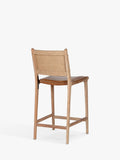 nkuku Nayan counter chair in tan buffalo leather, imported from the UK