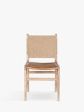 nkuku Nayan dining chair in tan, imported from the UK