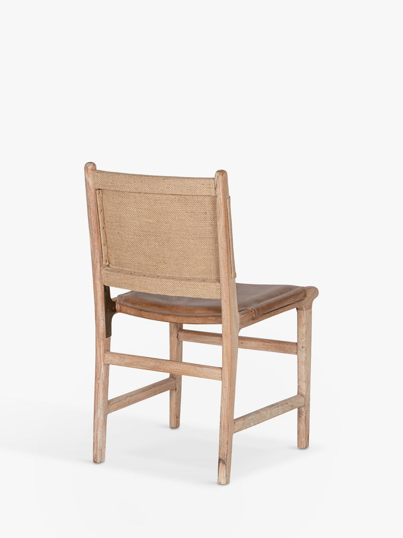 nkuku Nayan dining chair in tan, imported from the UK