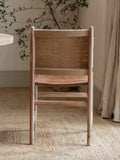 nkuku Nayan dining chair in tan, imported from the UK