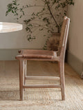 nkuku Nayan dining chair in tan, imported from the UK