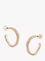 John Lewis Tutti Ravine Textured Demi Hoop Earrings Gold- Buy online at McGrocer