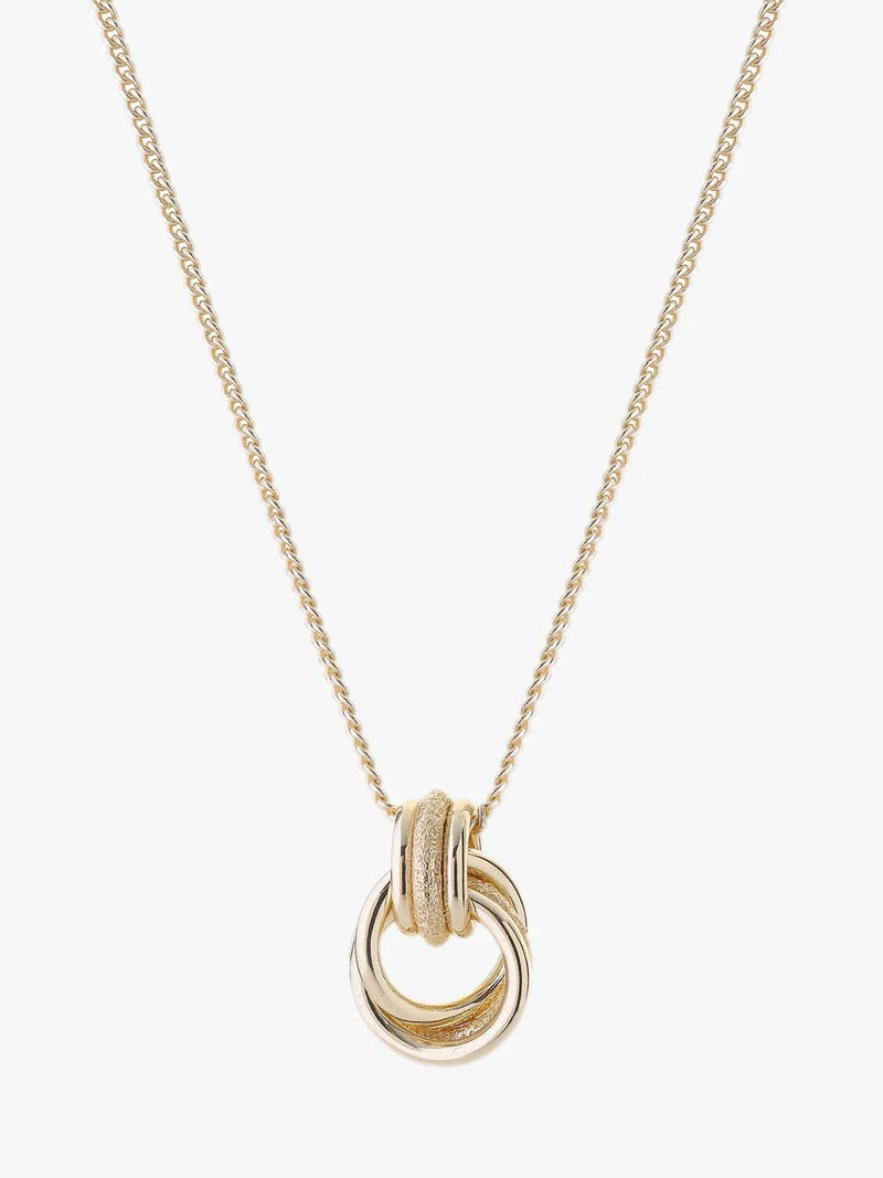 Tutti gold pendant necklace interlocking design 2.3cm, imported from the UK