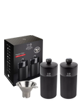 Peugeot Night Chic salt and pepper mills 12cm matt black, imported from the UK