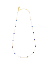 John Lewis Estella Bartlett Wisdom Lapis Lazuli Paperclip Link Station Necklace, Gold, 40-44cm- Buy online at McGrocer