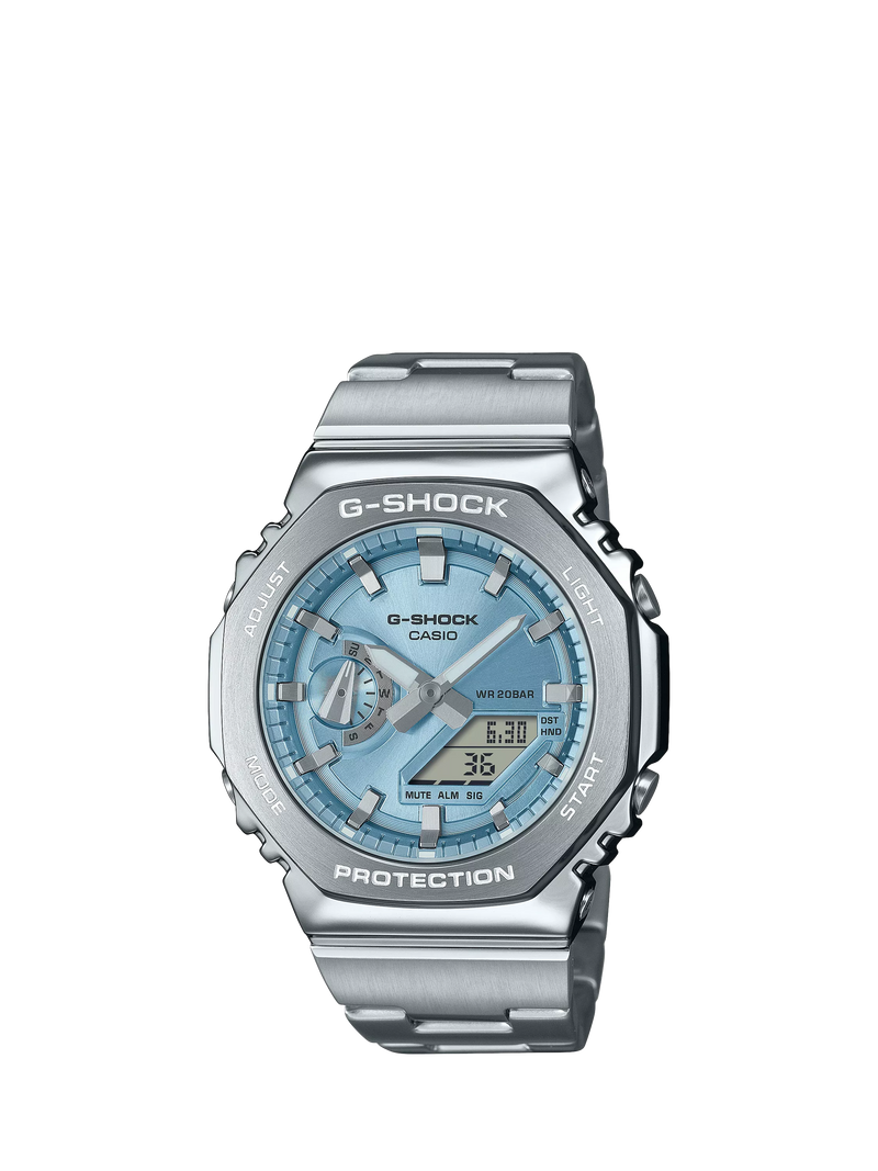 Casio G-SHOCK GM-2110D steel edition watch blue dial (British brand)