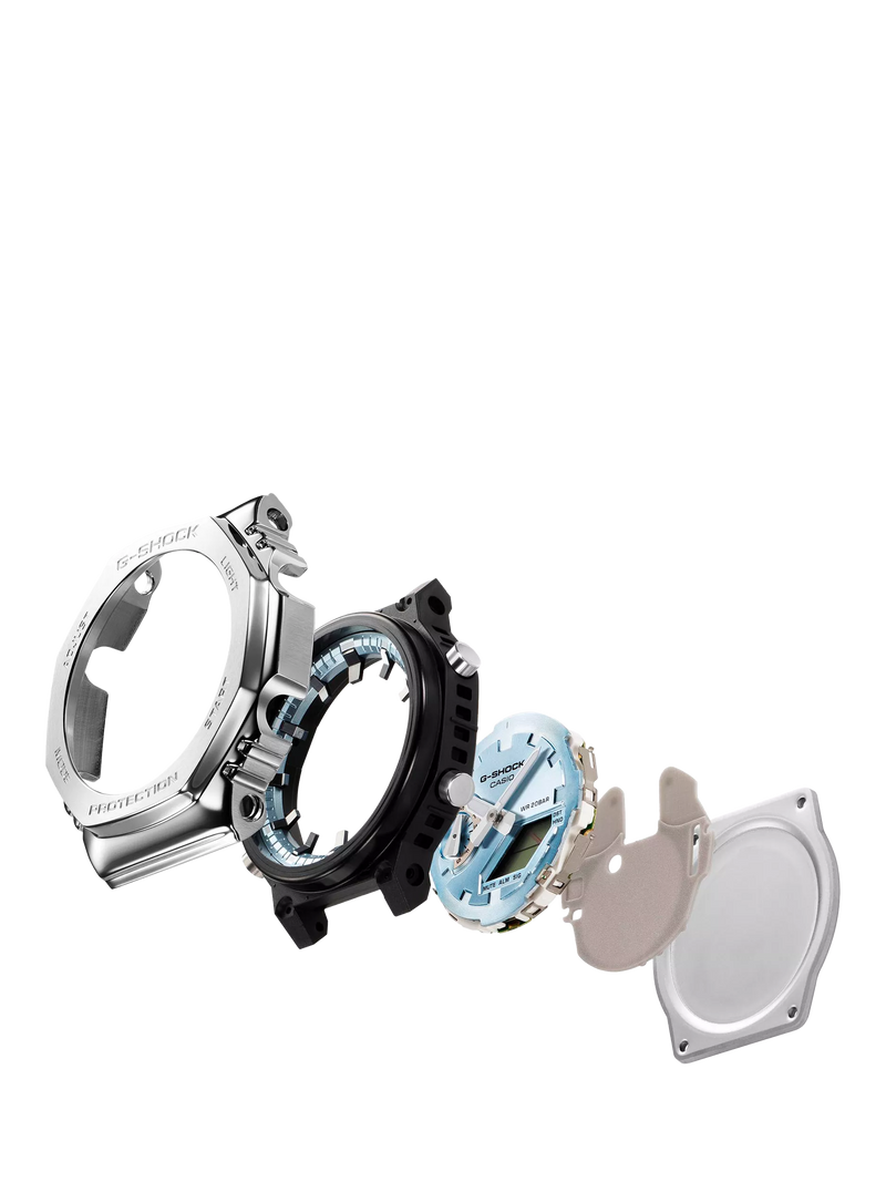 Casio G-SHOCK GM-2110D steel edition watch blue dial (British brand)