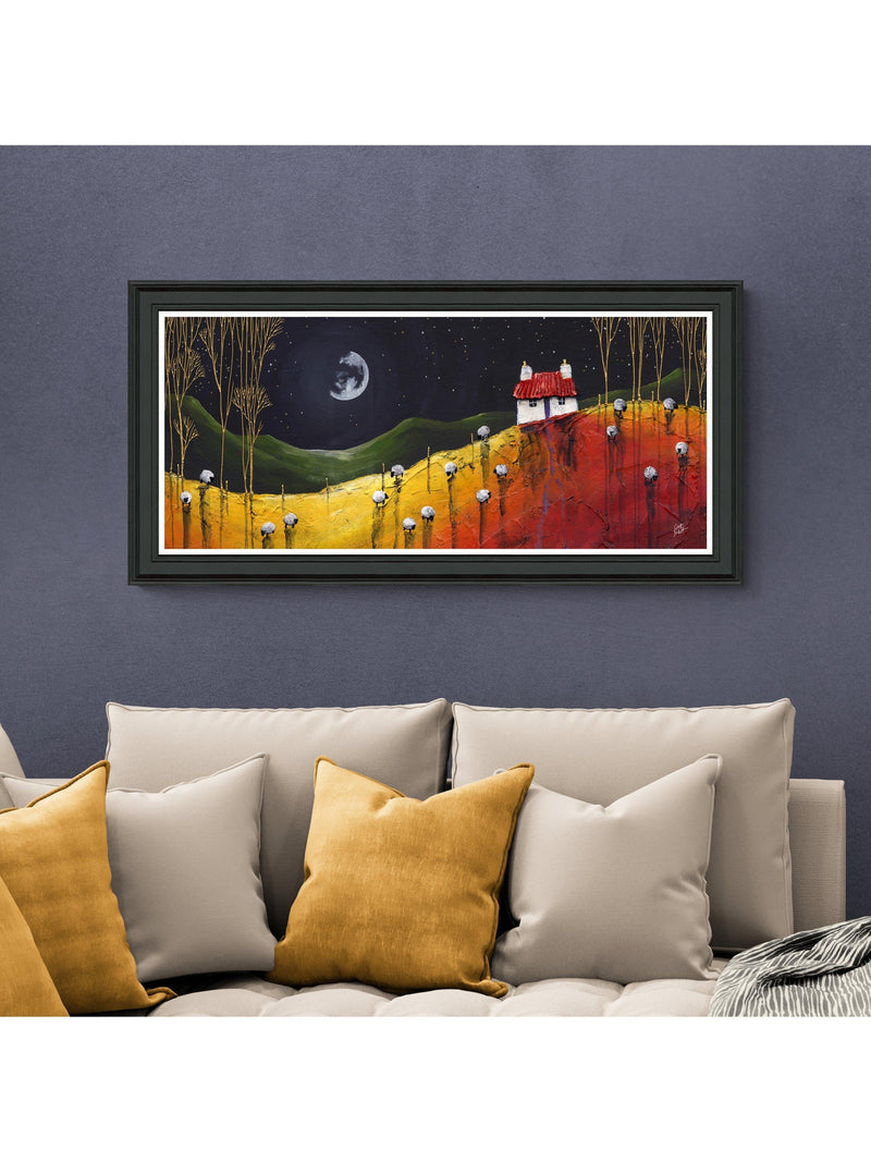 John Lewis Counting Sheep framed print 54x109cm - British product