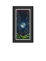 John Lewis John Lewis Geoff Beckett Full Moon Framed Print 69 x 39cm Green Black- Buy online at McGrocer