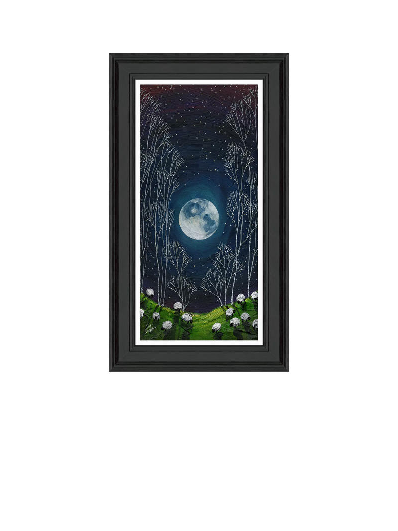 John Lewis framed print 'Full Moon' 69x39cm, imported from the UK
