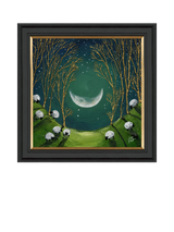 John Lewis John Lewis Geoff Beckett 'Raincatcher' Framed Print, Green/Gold, 59 x 59cm- Buy online at McGrocer