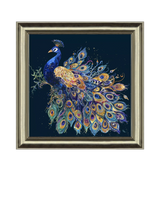 John Lewis John Lewis Louise Luton 'Opulence' Peacock Framed Print, 86 x 86cm, Taupe/Brown- Buy online at McGrocer