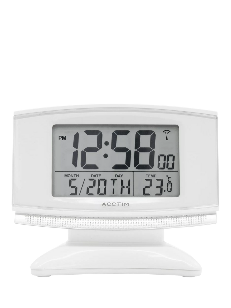 Acctim Integra 2 digital alarm clock white (British brand)