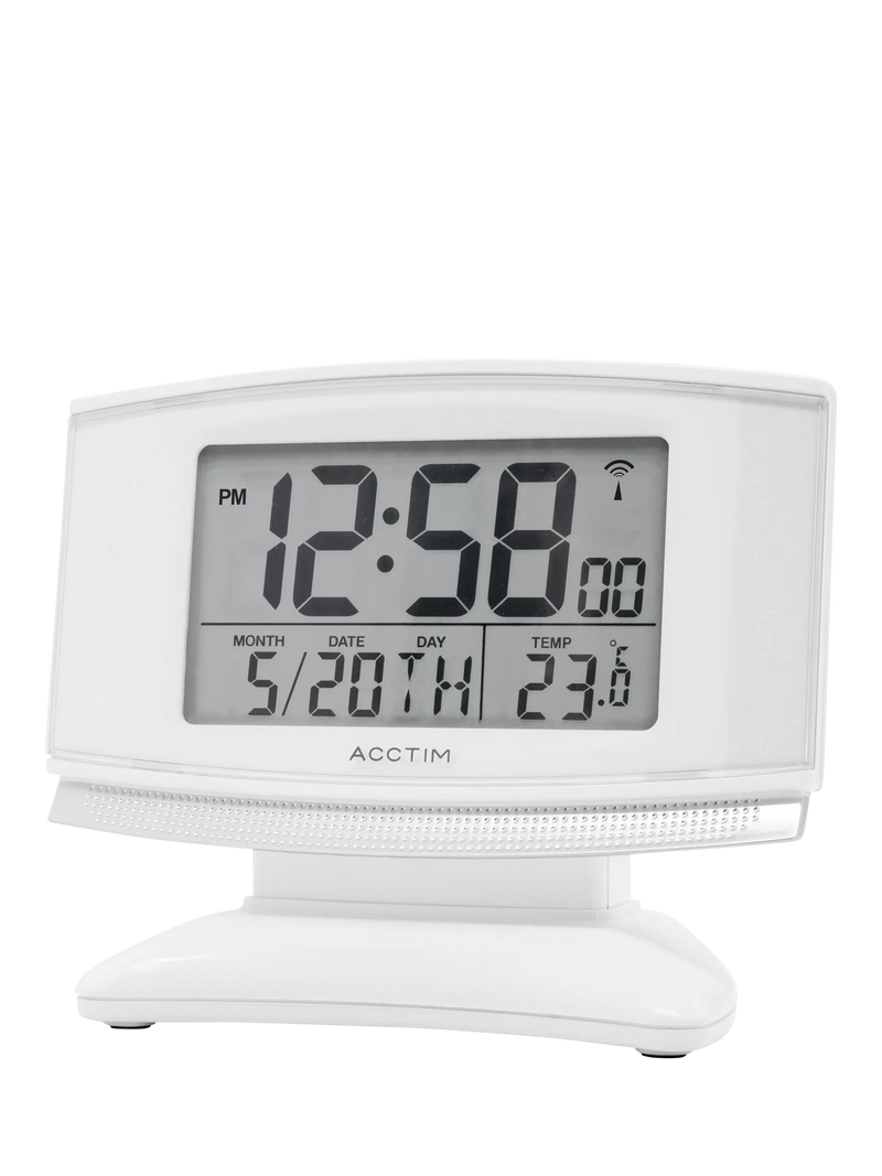 Acctim Integra 2 digital alarm clock white (British brand)