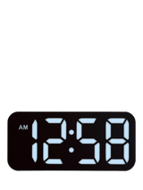 John Lewis Acctim LED Multi Colour Changing Digital Alarm Clock, Black- Buy online at McGrocer