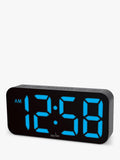 Acctim LED colour changing digital alarm clock black (British brand)