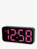 Acctim LED colour changing digital alarm clock black (British brand)