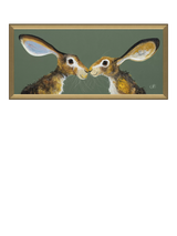 John Lewis John Lewis Quinn Russell Sweet Kisses Framed Print, 50 x 105cm, Green/Gold- Buy online at McGrocer