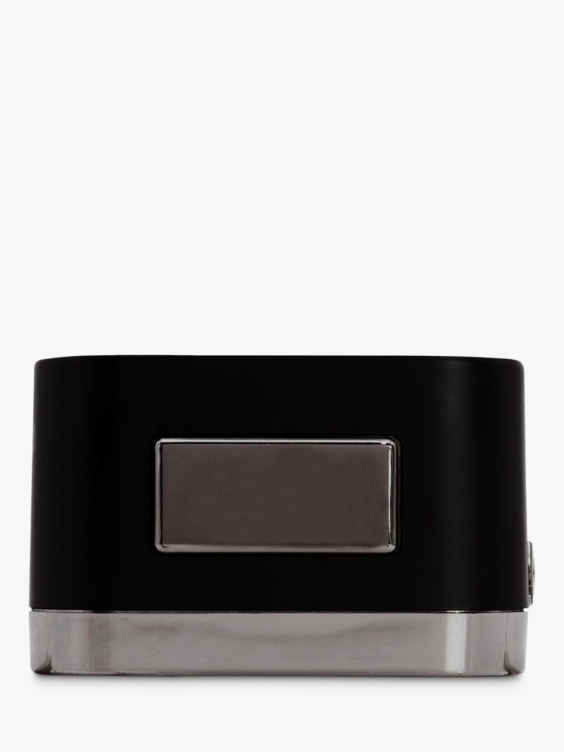 Acctim analogue square alarm clock black with luminous hands (British brand)