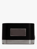 Acctim analogue square alarm clock black with luminous hands (British brand)