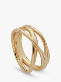 Monica Vinader Nura cross over ring, imported from the UK