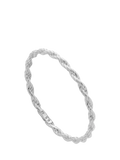 Monica Vinader Corda Skinny Stacking Ring, Silver
