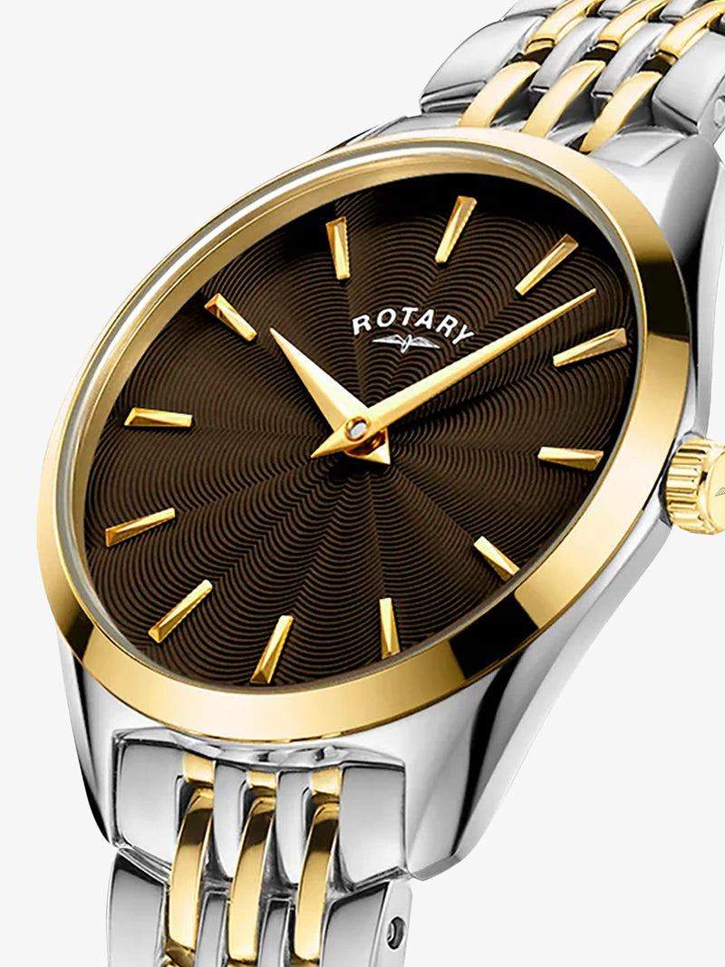 Rotary Ultra Slim women's watch 27mm brown dial (British brand)
