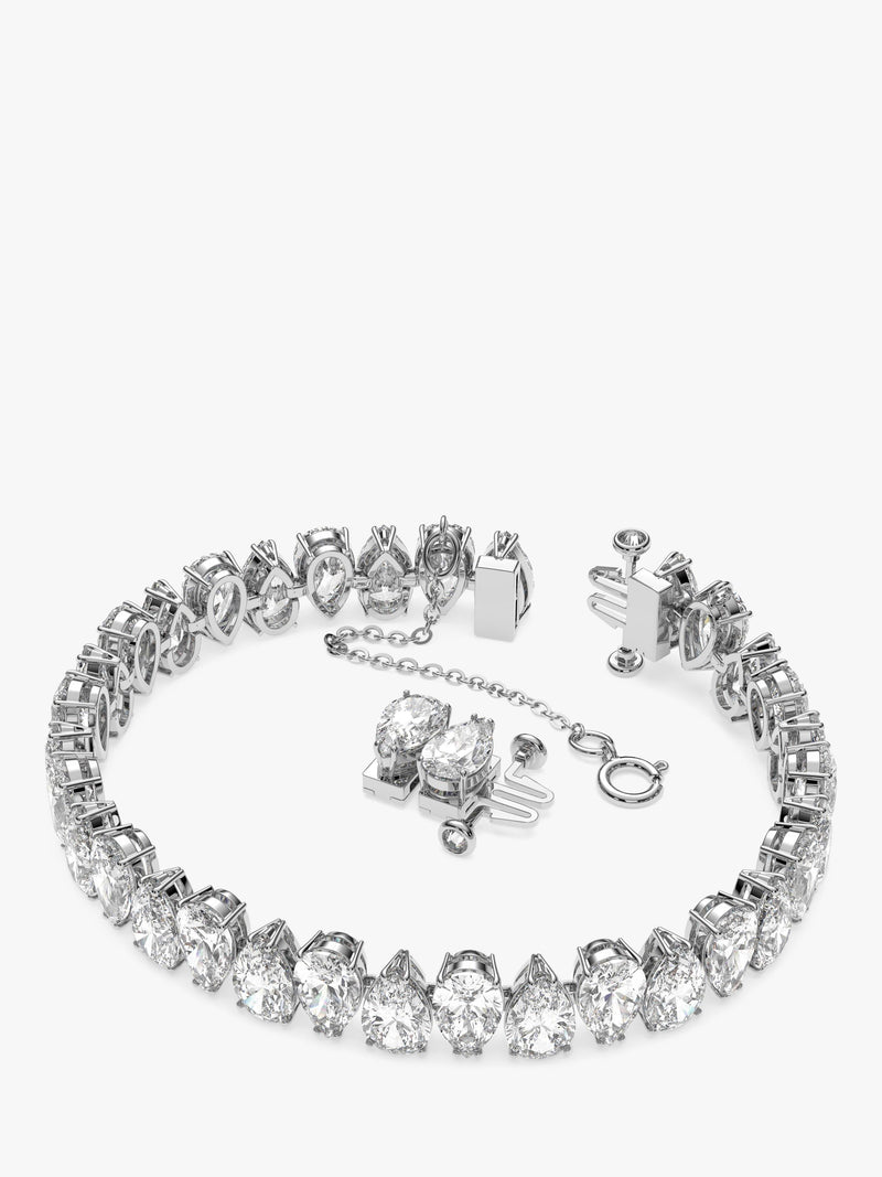 Swarovski pear cut crystal tennis bracelet silver - British product