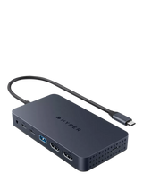 John Lewis Targus HyperDrive Next Dual 4K HDMI 7 Port USB-C Hub, 100W, Black- Buy online at McGrocer