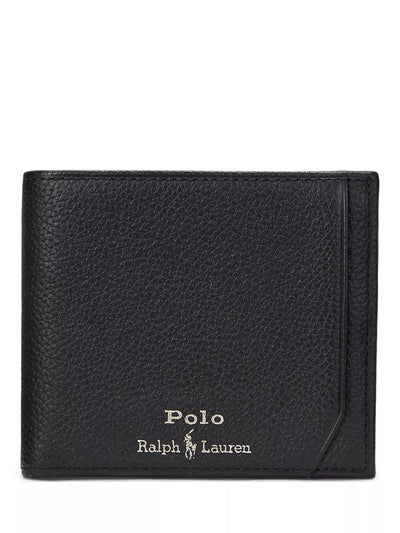 John Lewis Ralph Lauren Foil Logo Leather Wallet, Black- Buy online at McGrocer