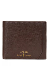 John Lewis Ralph Lauren Leather Foil Logo Wallet, Dark Brown- Buy online at McGrocer