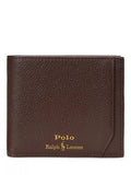 Ralph Lauren dark brown leather wallet foil logo - British product