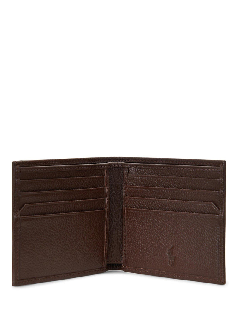 Ralph Lauren dark brown leather wallet foil logo - British product