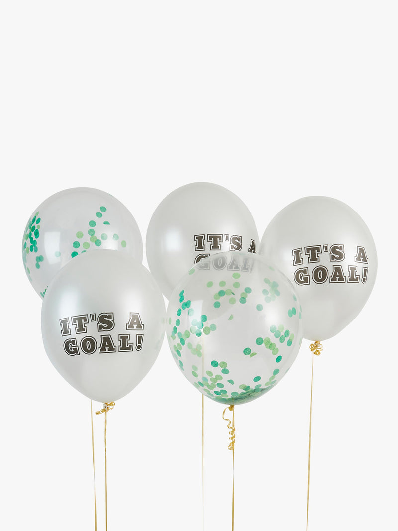 Confetti-Filled Latex Balloons Pack of 5, 12 Inches Inflated